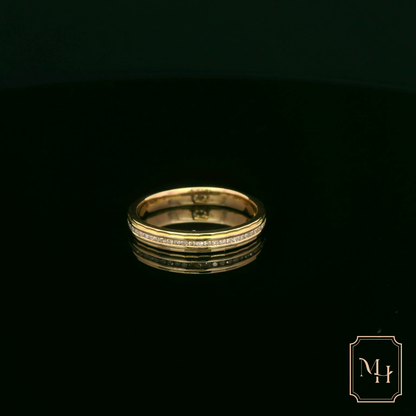 Channel-Set Diamond Gold Ring