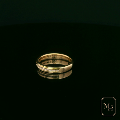 Channel-Set Diamond Gold Ring