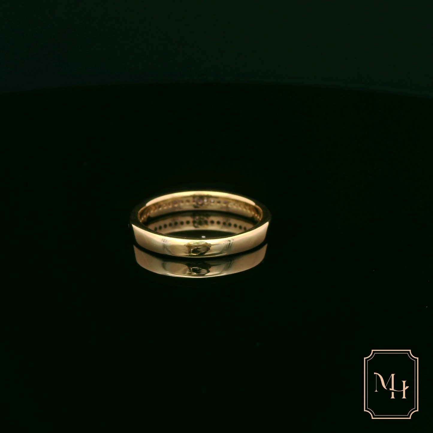 Channel-Set Diamond Gold Ring