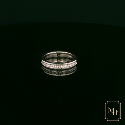 Channel-Set Diamond Gold Ring