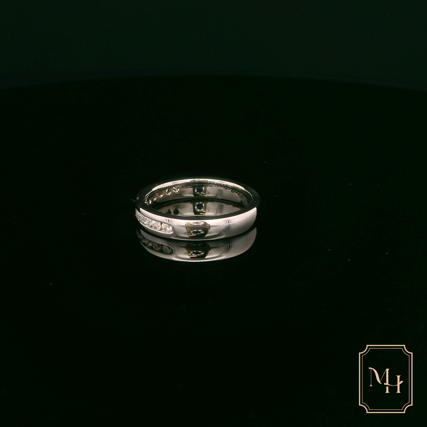 Channel-Set Diamond Gold Ring