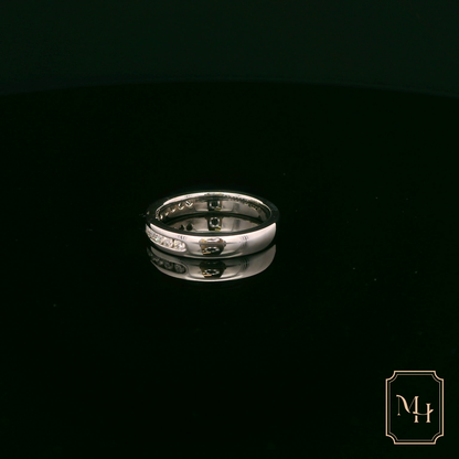 Channel-Set Diamond Gold Ring
