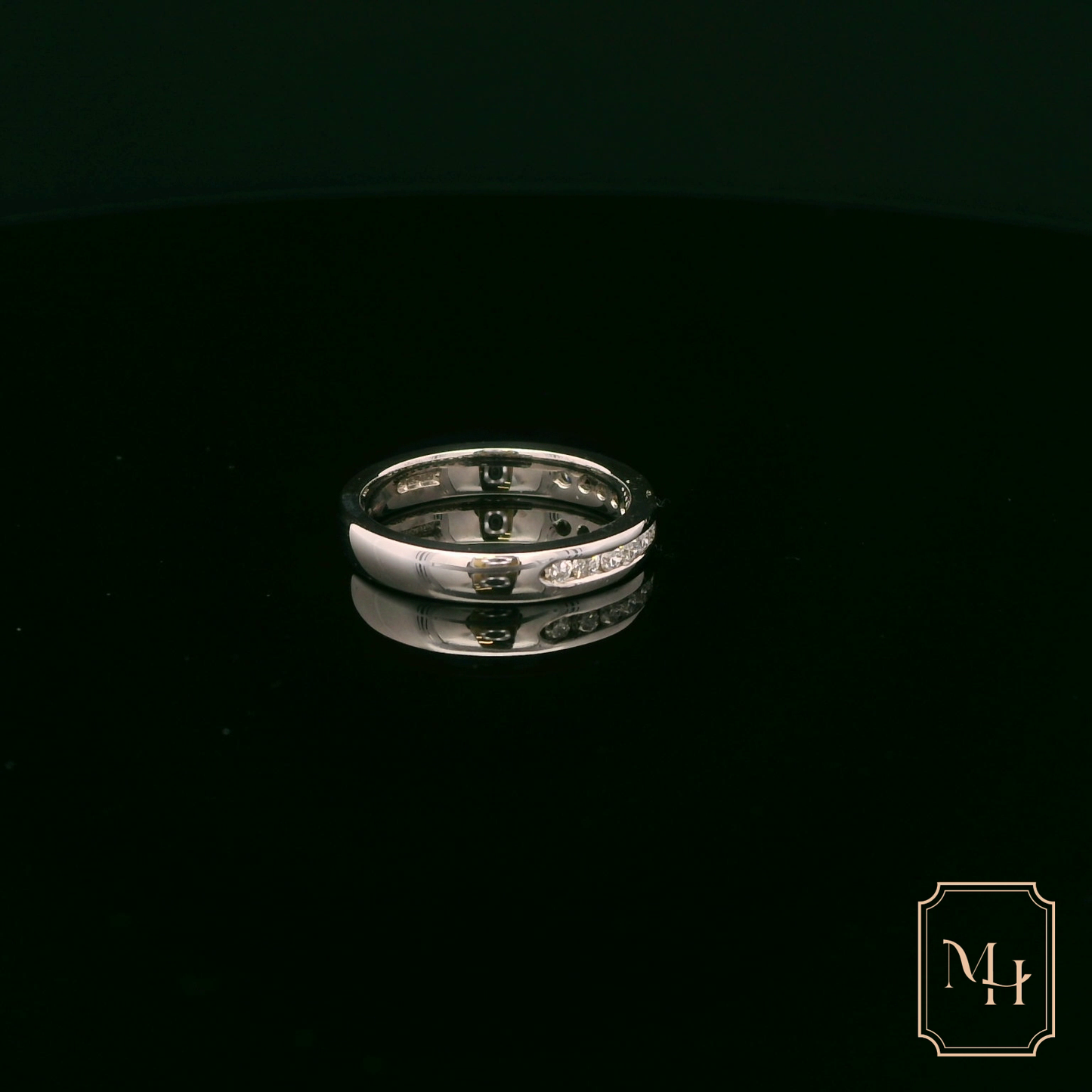 Channel-Set Diamond Gold Ring