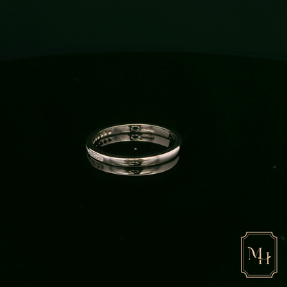 Channel-Set Slim Diamond White Gold Ring