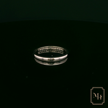 Channel-Set Slim Diamond White Gold Ring
