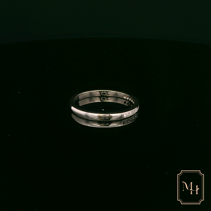 Channel-Set Slim Diamond White Gold Ring