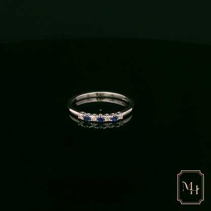 Sapphire & Diamond Gold Ring