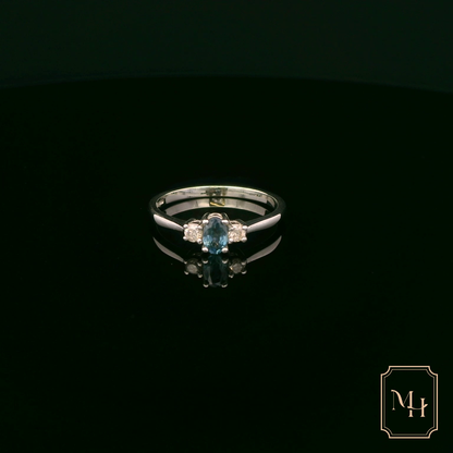 Sapphire & Diamond Trilogy Ring