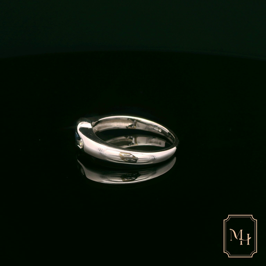 Channel-Set Sapphire & Diamond Ring