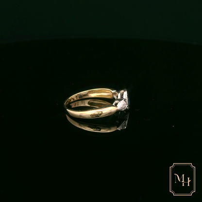 Sapphire & Diamond Rub-Over Ring