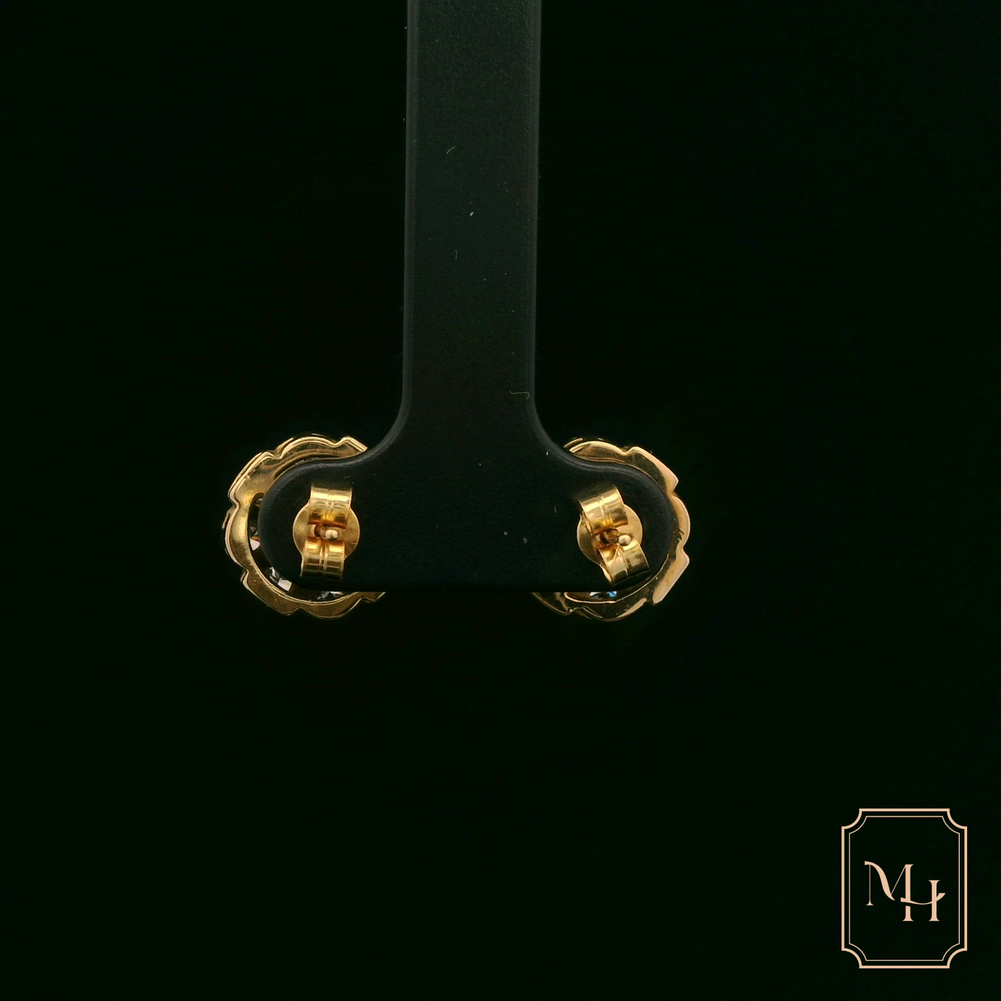 Sapphire & Diamond Floral Earrings