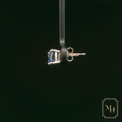 Ocean-Blue Stud Earrings