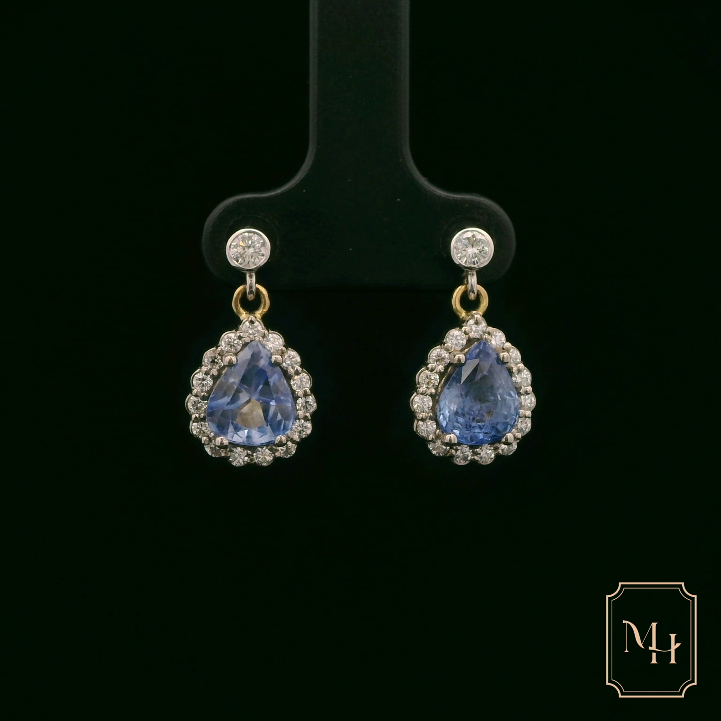 Sapphire Pear-Shaped Drop Earrings
