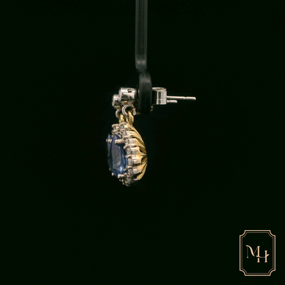 Sapphire Pear-Shaped Drop Earrings