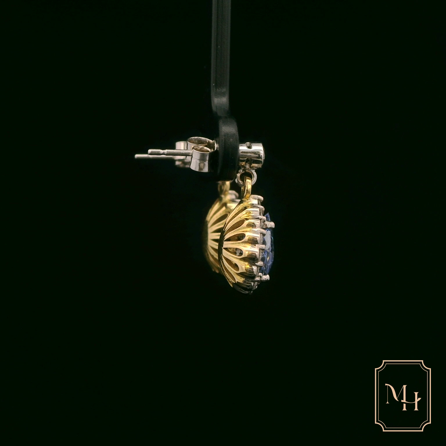 Sapphire Pear-Shaped Drop Earrings