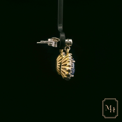 Sapphire Pear-Shaped Drop Earrings
