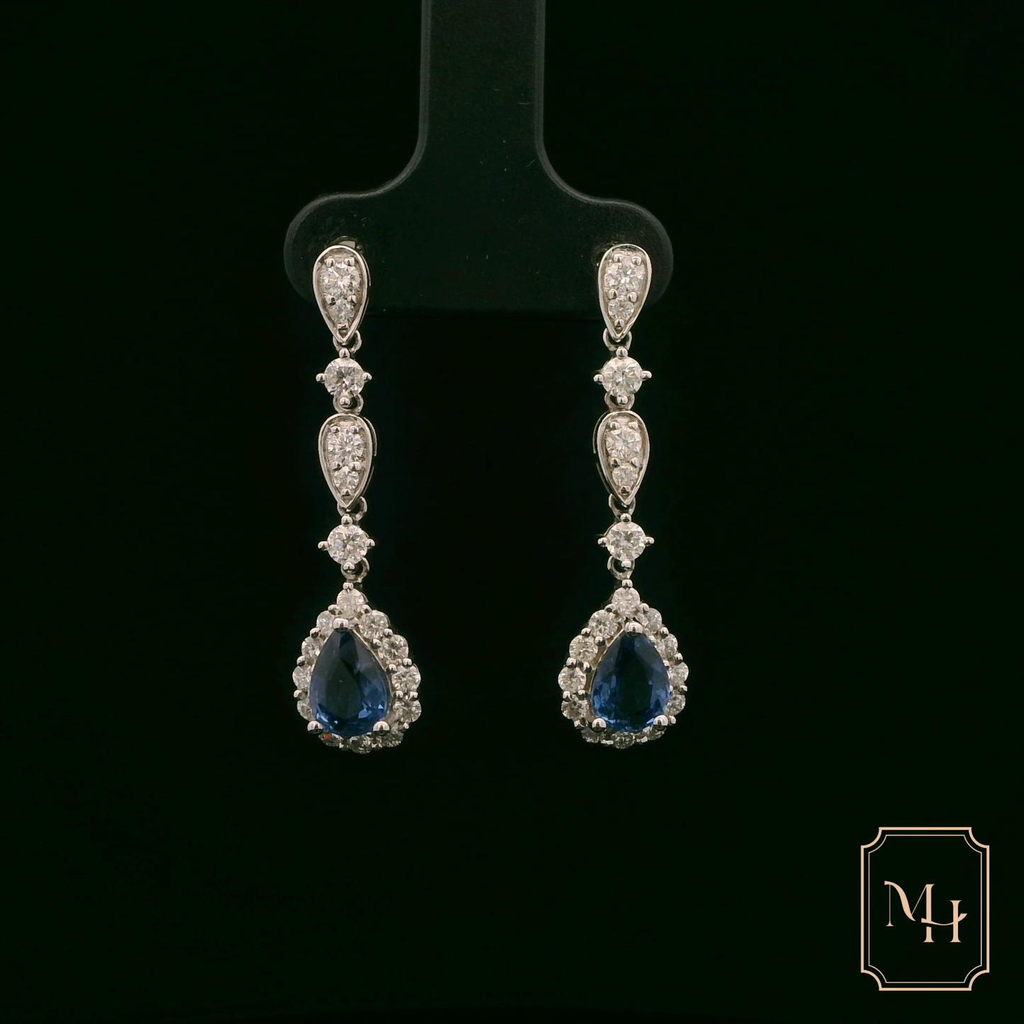 Elegant Sapphire and Diamond Earrings