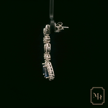Elegant Sapphire and Diamond Earrings