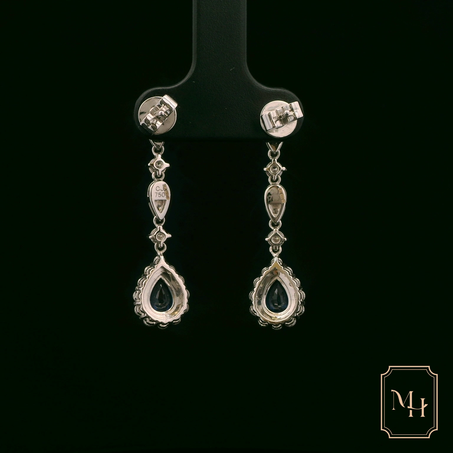 Elegant Sapphire and Diamond Earrings