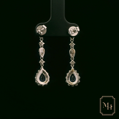 Elegant Sapphire and Diamond Earrings