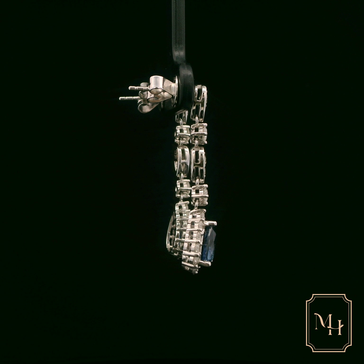 Elegant Sapphire and Diamond Earrings