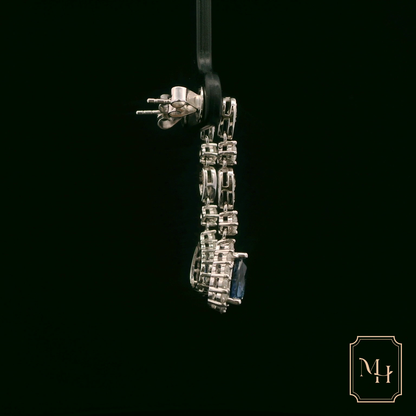 Elegant Sapphire and Diamond Earrings