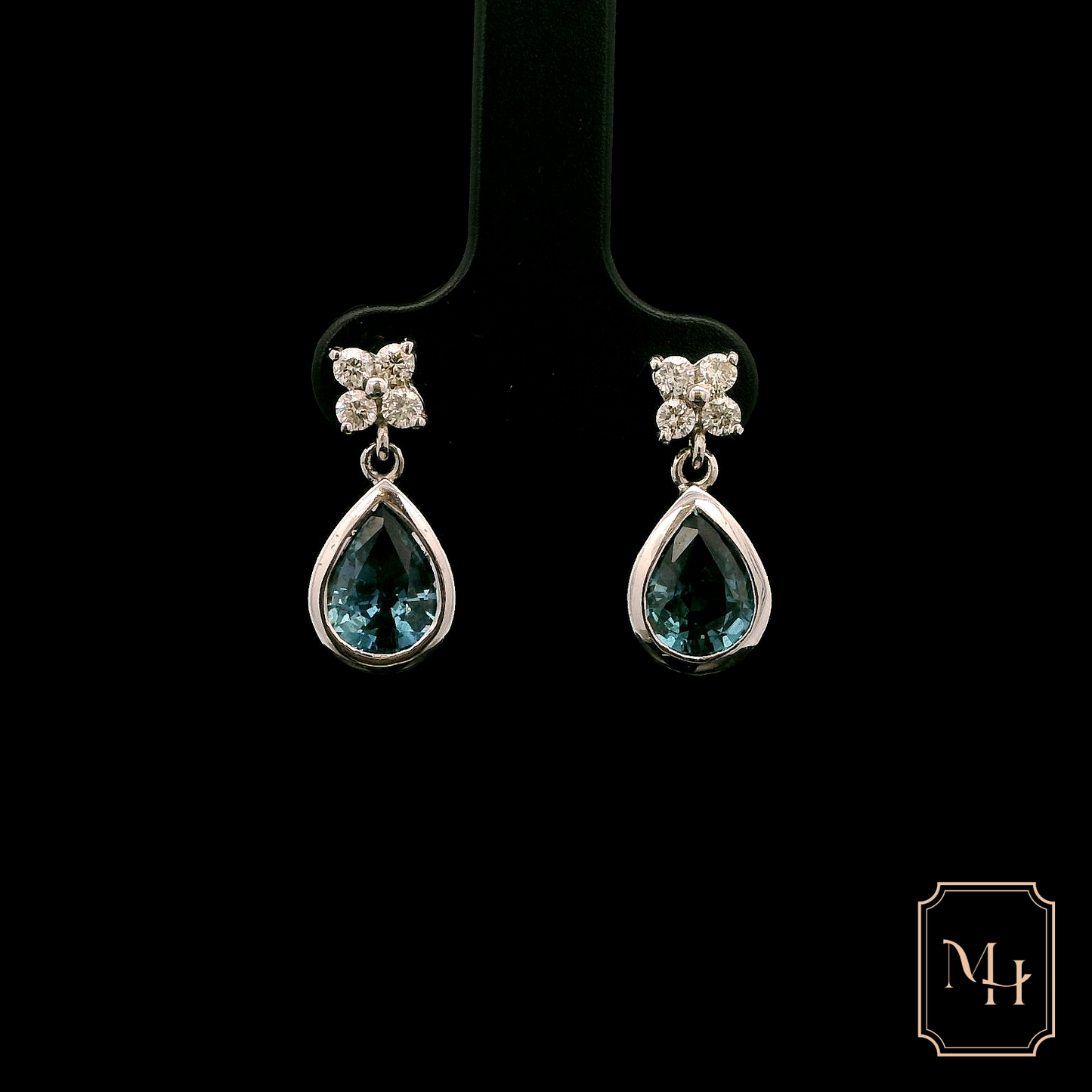 Sapphire Pear-Drop Earrings