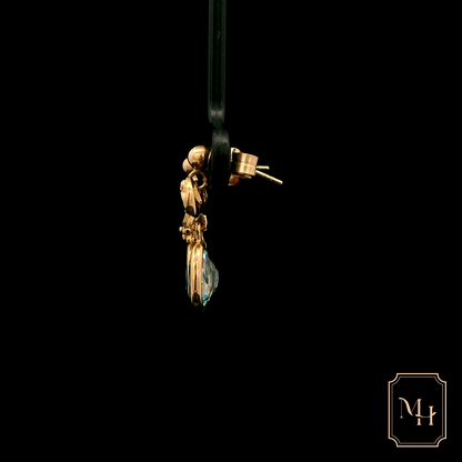 Topaz Golden Bow Earrings
