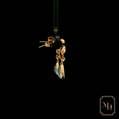 Topaz Golden Bow Earrings