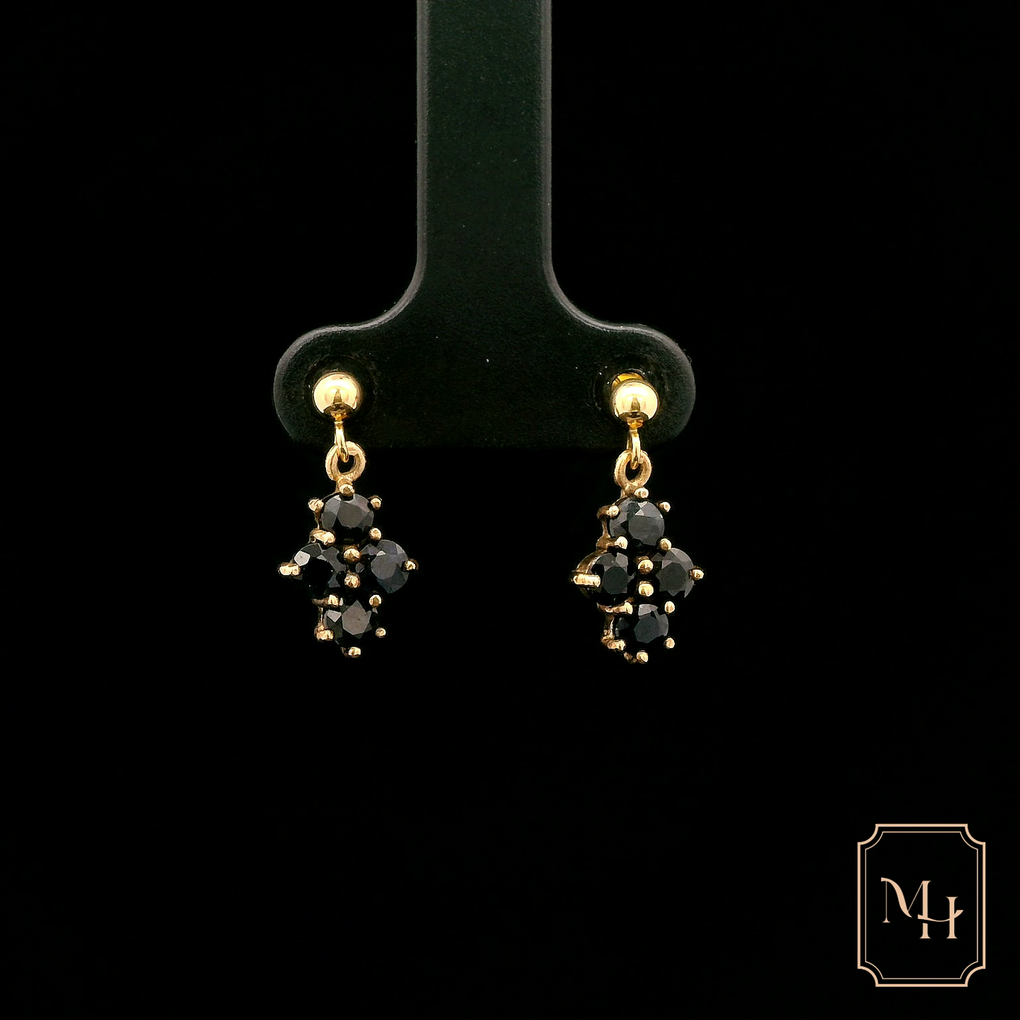 Four-Stone Sapphire Cluster Earrings
