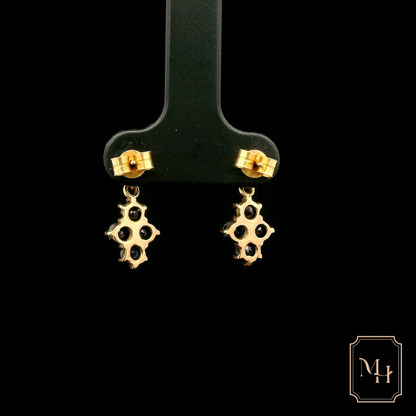 Four-Stone Sapphire Cluster Earrings