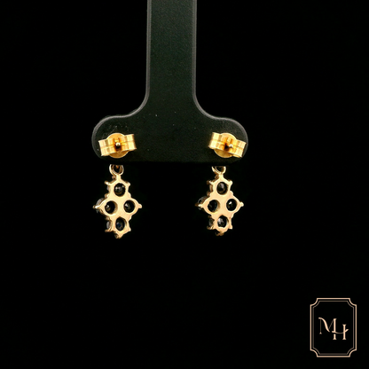 Four-Stone Sapphire Cluster Earrings