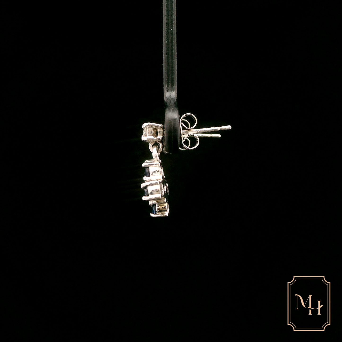 Sapphire & Diamond Cross Earrings