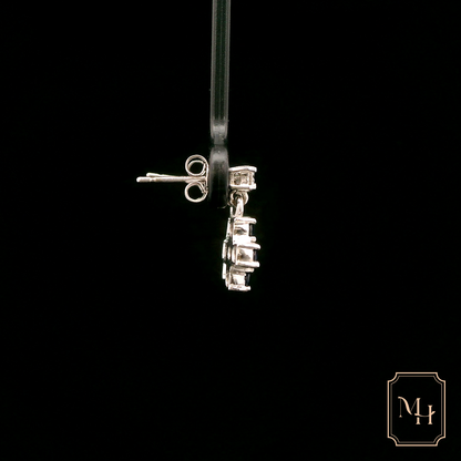 Sapphire & Diamond Cross Earrings