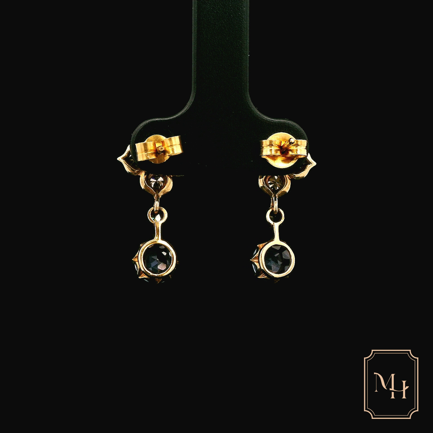 Sapphire Floral-Drop Earrings