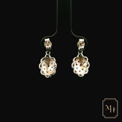 Diamond Floral Earrings