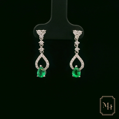 Emerald Pear-drop Earrings