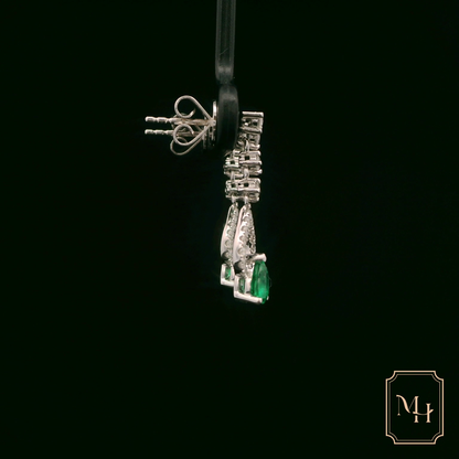 Emerald Pear-drop Earrings
