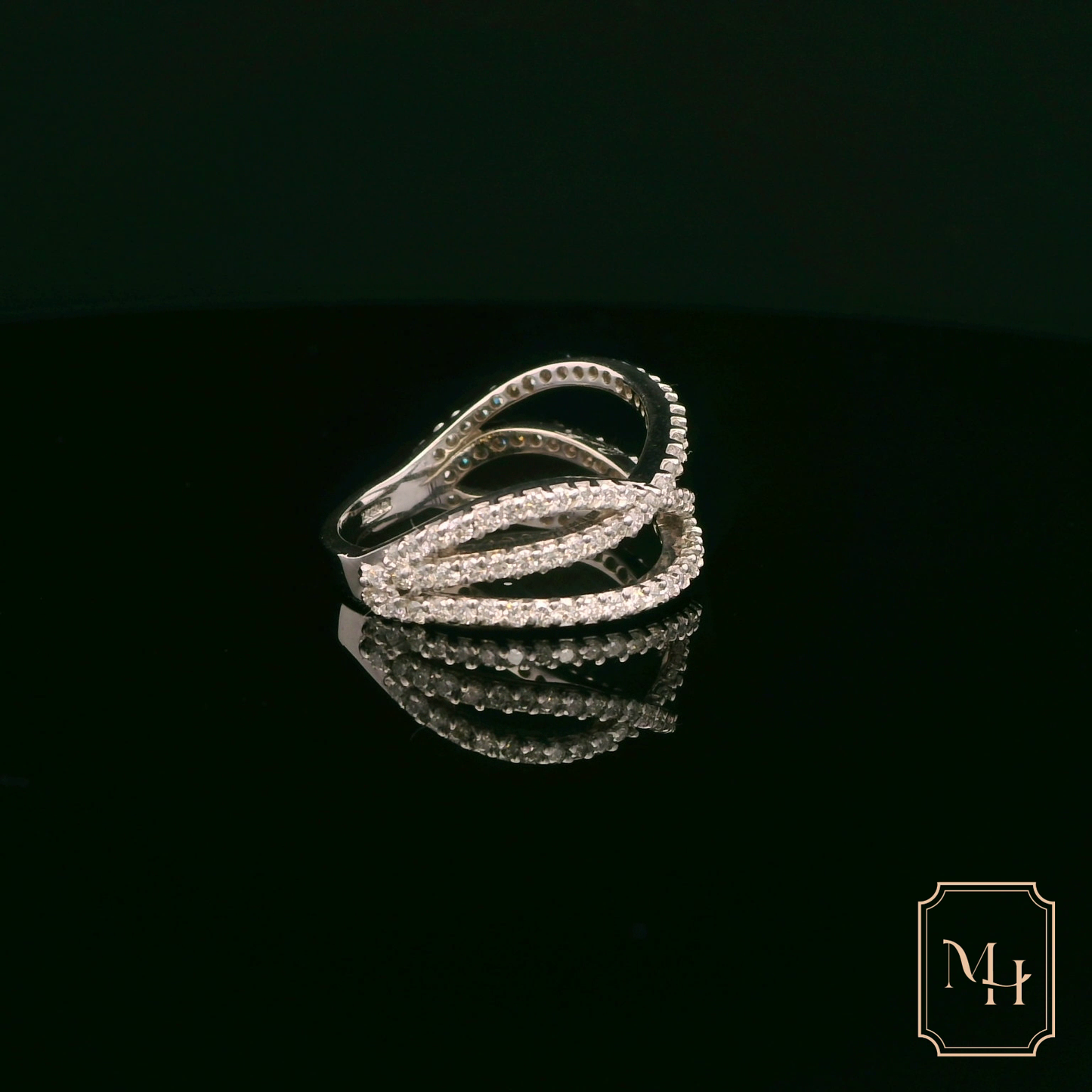 Diamond Spiral Ring