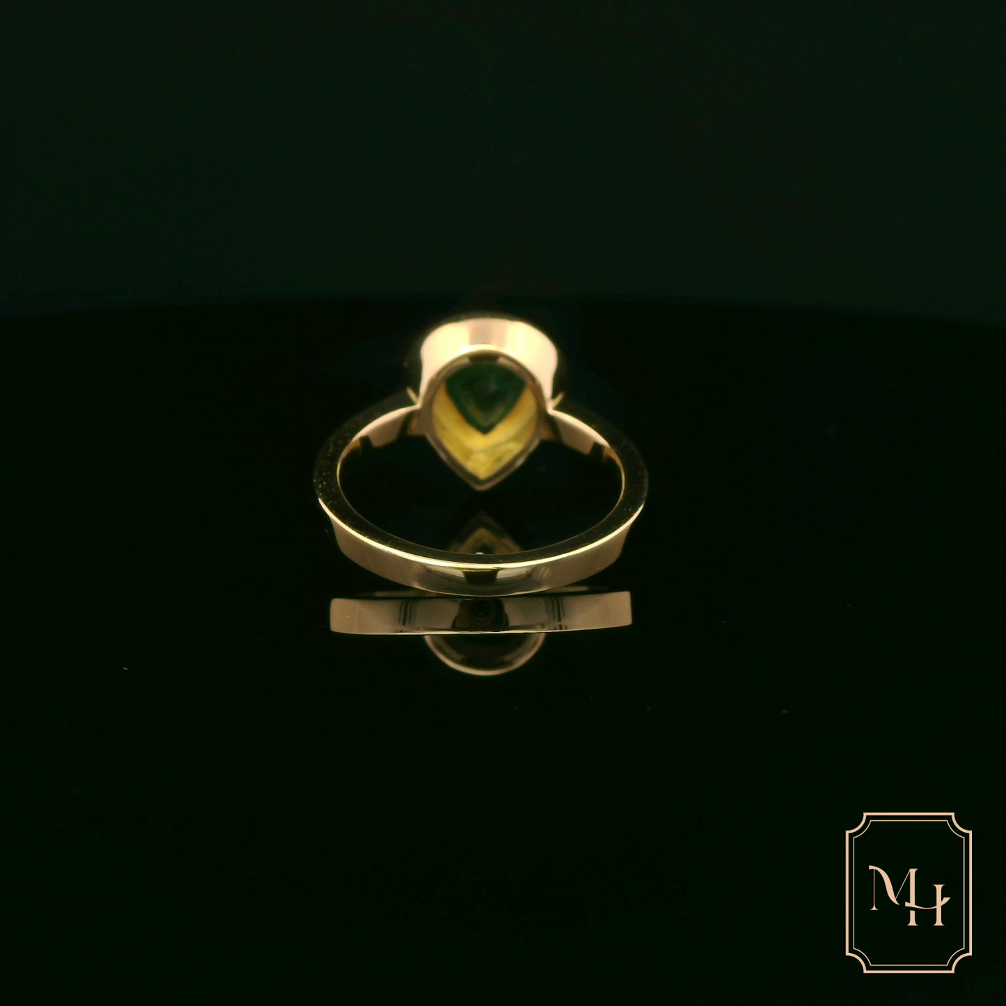 Emerald Pear-Shaped Ring