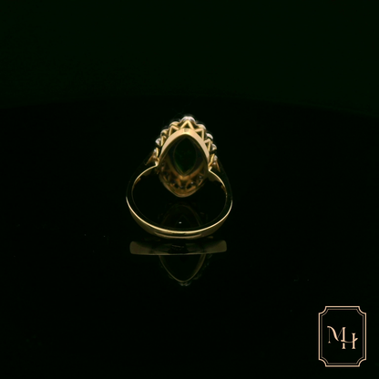 Marquise Emerald & Diamond Ring