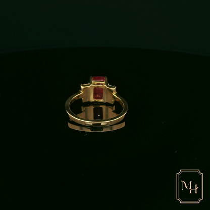Solitaire Ruby & Diamond Ring