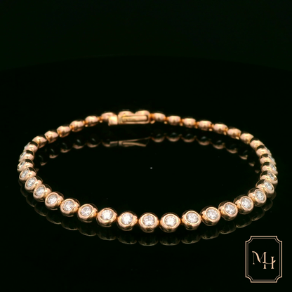Diamond & Gold Tennis Bracelet