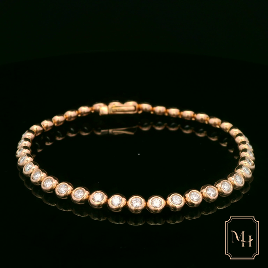 Diamond & Gold Tennis Bracelet
