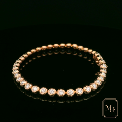 Diamond & Gold Tennis Bracelet