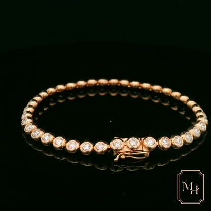 Diamond & Gold Tennis Bracelet