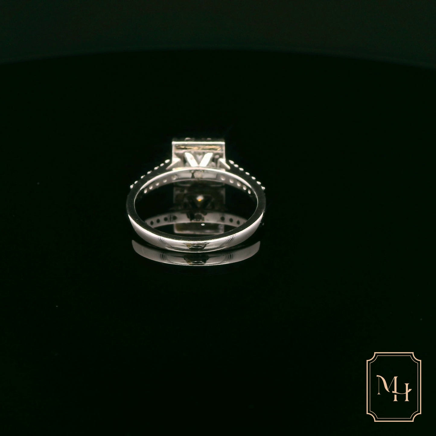 Elegant Square Diamond Engagement Ring