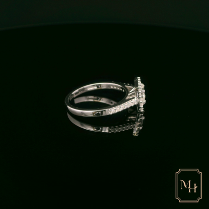 Elegant Square Diamond Engagement Ring