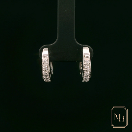 Diamond Huggie Earrings