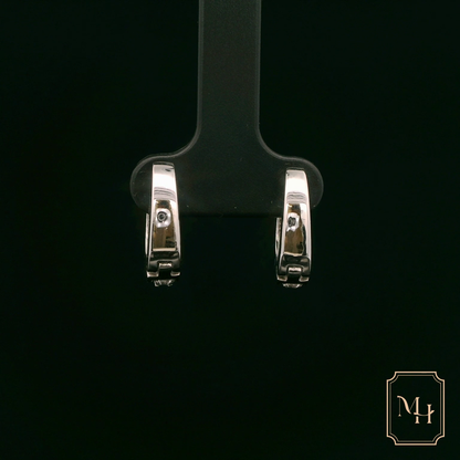Diamond Huggie Earrings